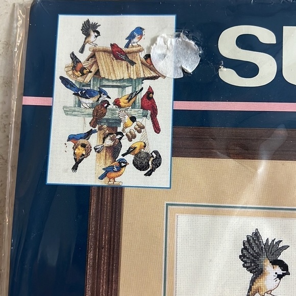 Sunset Cross Stitch Feeding Frenzy Marilee Carroll Many Birds - Picture 4 of 9